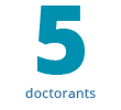 5 doctorants.